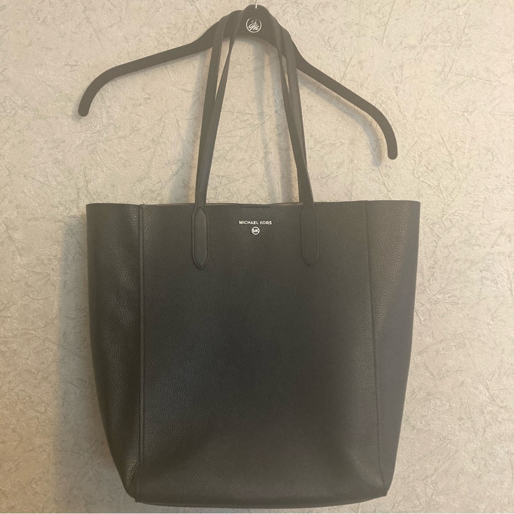 Michael Kors Black Leather Tote Shoulder Bag